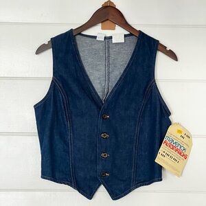 Vintage Maverick Denim Button-Up Vest